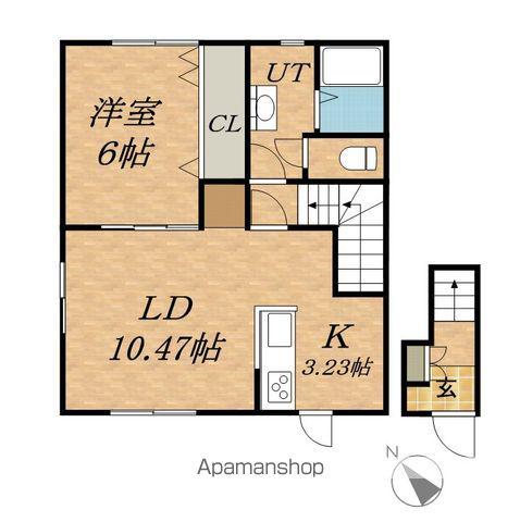 RAVEL(1LDK/2階)の間取り写真