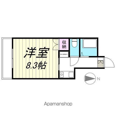 松栄タワーイン宮城野(1K/6階)の間取り写真
