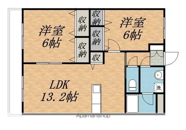 マックスコーポマツイⅡ(2LDK/2階)の間取り写真