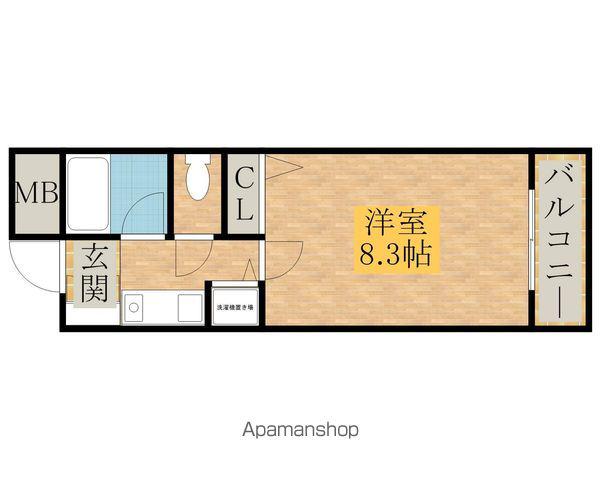 ハピネスイトウ(1K/2階)の間取り写真