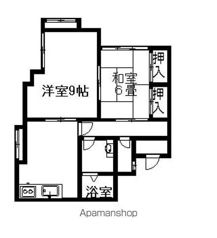若里グリーンハイツ(2LDK/1階)の間取り写真