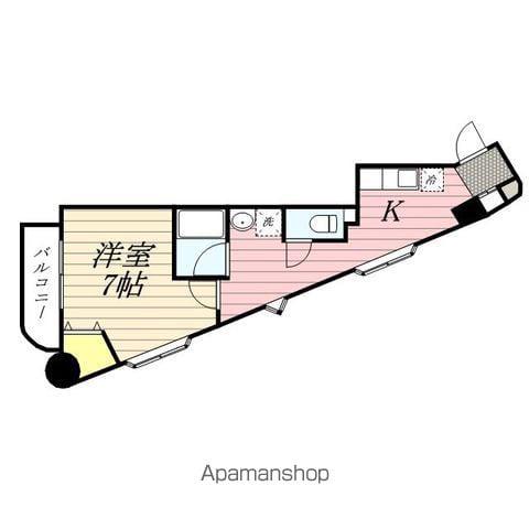 ハッピネス泉中央(1K/1階)の間取り写真