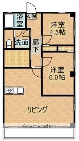 くるみはうす(2LDK/3階)の間取り写真