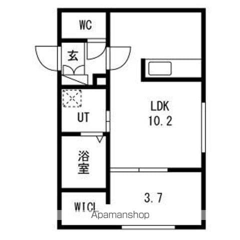 CITY RESIDENCE月寒中央(1LDK/4階)の間取り写真