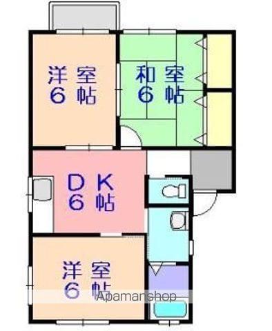 イズミヒル2(3DK/2階)の間取り写真