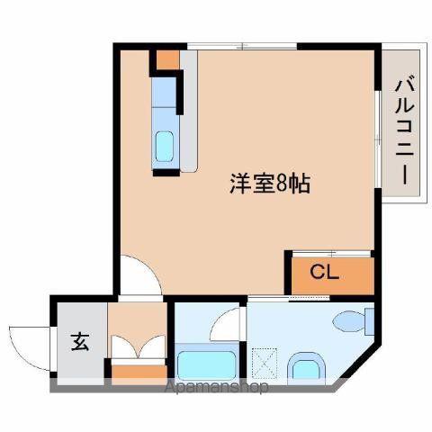 コモンズアネックス(ワンルーム/5階)の間取り写真
