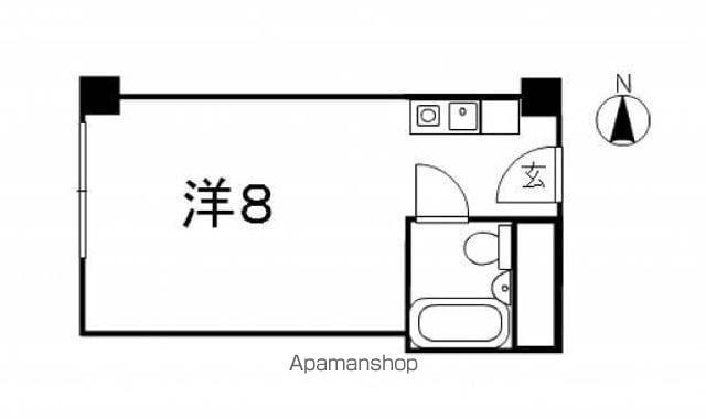 UKENA恵原(ワンルーム/3階)の間取り写真