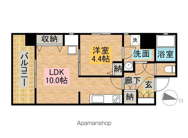 ウイリアムヒルズ浜松(1LDK/10階)の間取り写真