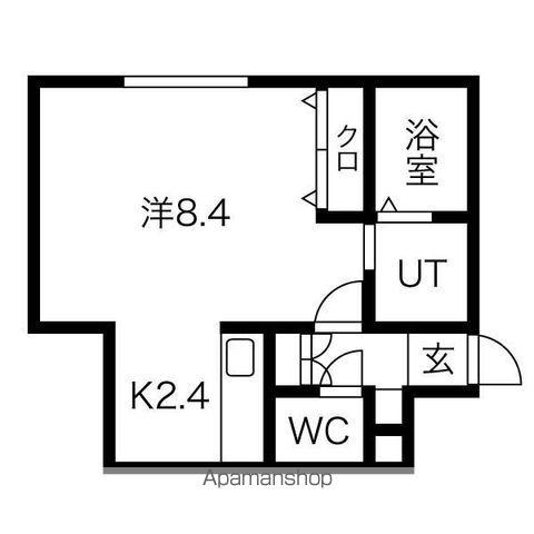 GARDEN サウス1(1K/4階)の間取り写真
