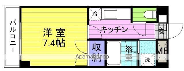 サンハイツビル(1K/5階)の間取り写真