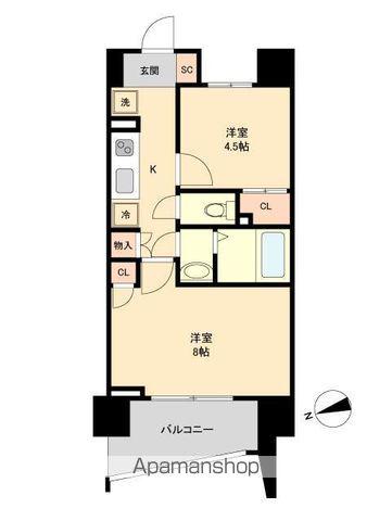 HF仙台長町レジデンス(2K/2階)の間取り写真