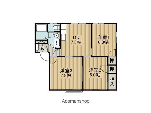 フレグランス花田(3DK/1階)の間取り写真