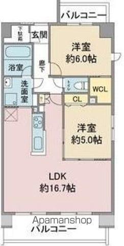 MOTTI 3(2LDK/4階)の間取り写真