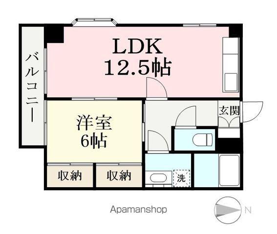 コーポサンフォレスト(1LDK/1階)の間取り写真