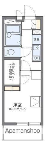 レオパレスANGEL柏(1K/1階)の間取り写真