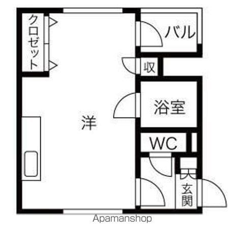ベルエトワール(ワンルーム/2階)の間取り写真