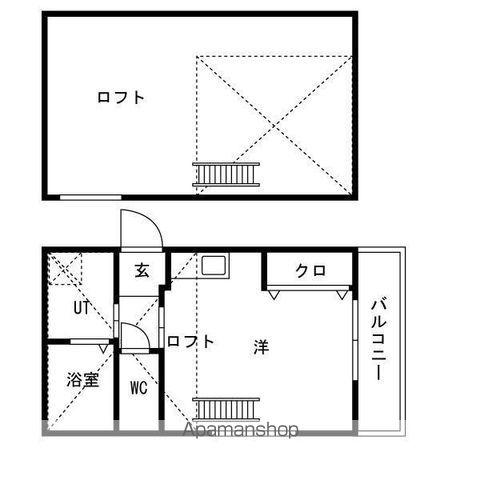 ソレイユ貝塚(ワンルーム/2階)の間取り写真