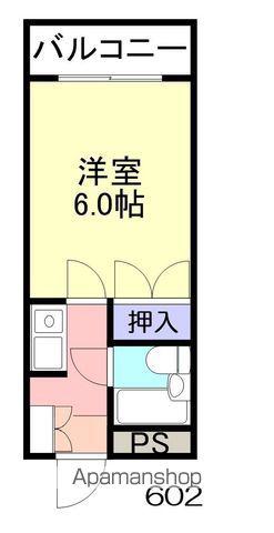アビタシオンドゥ(1K/6階)の間取り写真