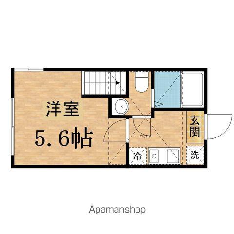 イシュガルド八王子(1K/2階)の間取り写真