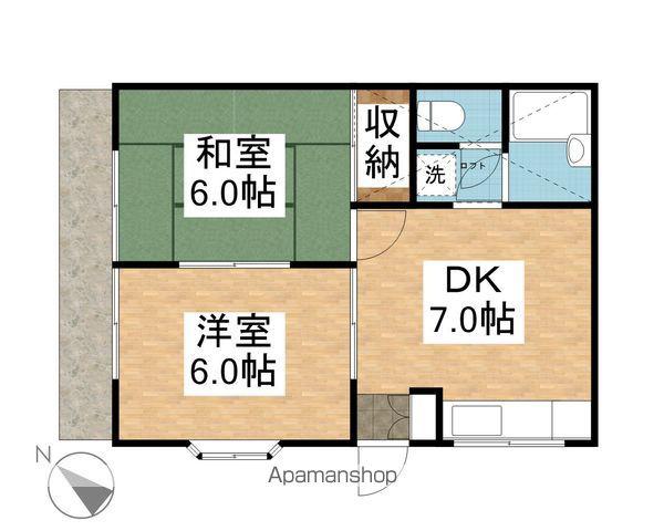 イーストワン久喜(2DK/1階)の間取り写真