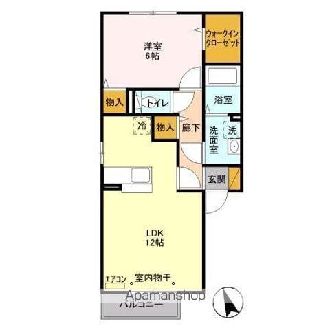 クレストパークE(1LDK/2階)の間取り写真