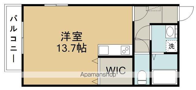 ソラーナ(ワンルーム/2階)の間取り写真