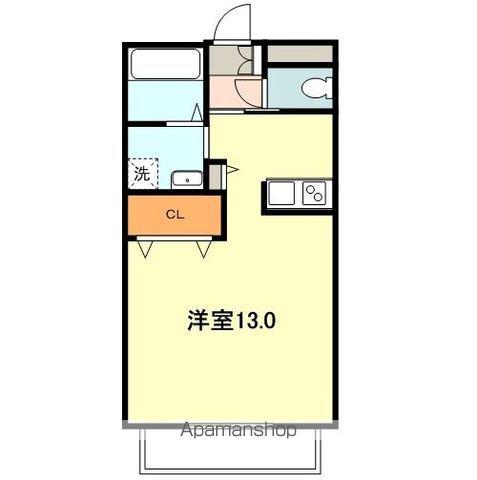 プレミール1番館(ワンルーム/1階)の間取り写真
