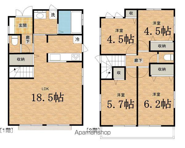 中央本線 豊田駅 徒歩11分 2階建 築2年(4LDK)の間取り写真