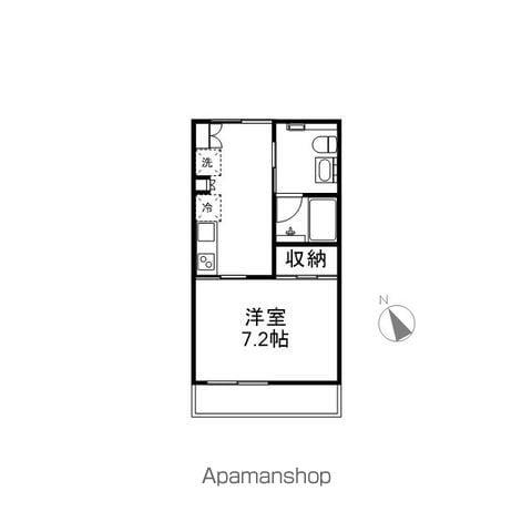 クオレハウス(1K/4階)の間取り写真
