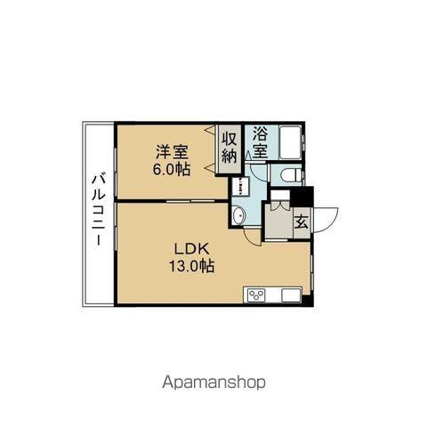 陶都マンション(1LDK/2階)の間取り写真
