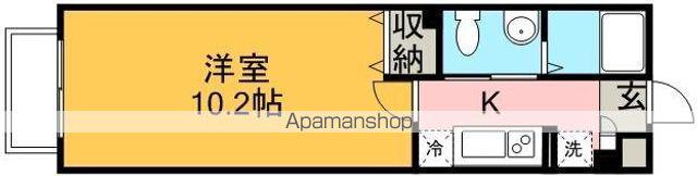 プルミエール(1K/2階)の間取り写真