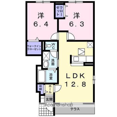 スワンKITAMURAC(2LDK/1階)の間取り写真