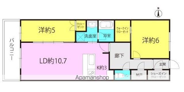 クラッシィハウス尼崎 GRAND PLACE(2LDK/3階)の間取り写真