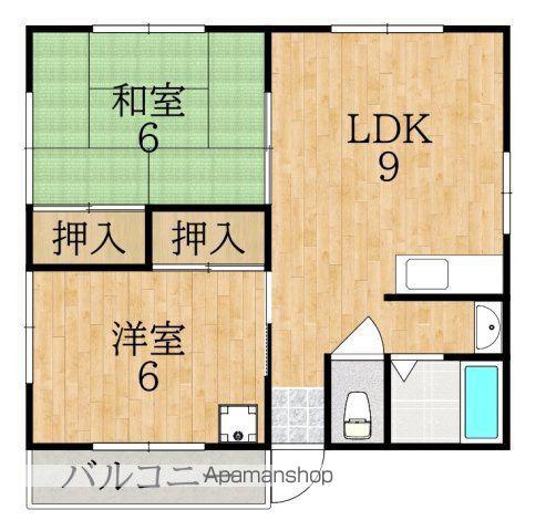 ドエルI(2LDK/2階)の間取り写真