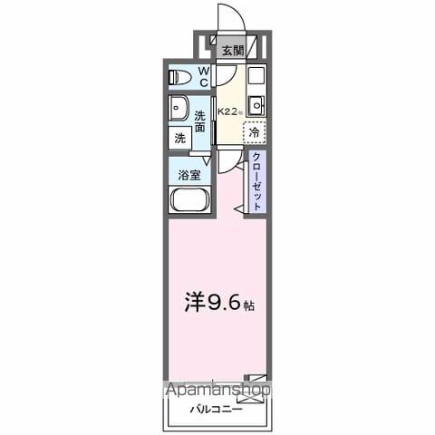 ルーベル桜井(1K/3階)の間取り写真