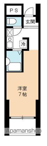 マリオンS(1K/3階)の間取り写真