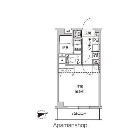 フローラル・フォレスト(1K/2階)の間取り写真