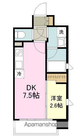 デュオフラッツ仙台木町通エアリ(1DK/10階)の間取り写真