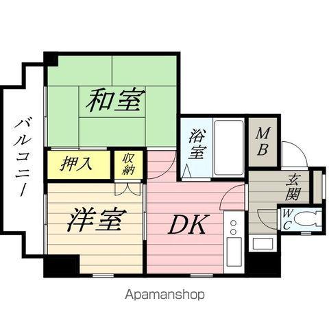 メインステージ北千住(2DK/2階)の間取り写真