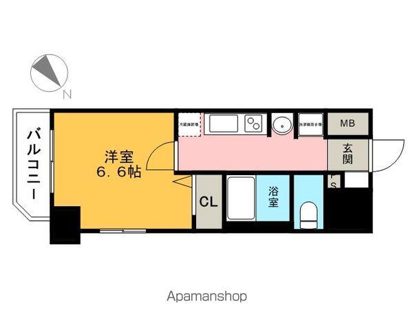 エステムコート博多・祇園ツインタワー セカンドステージ(1K/14階)の間取り写真
