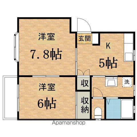 ヴィラージュY(2K/2階)の間取り写真