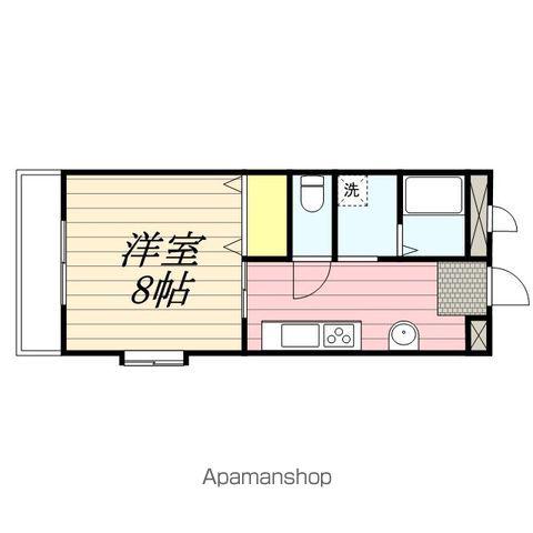 ウインドコート(1K/1階)の間取り写真