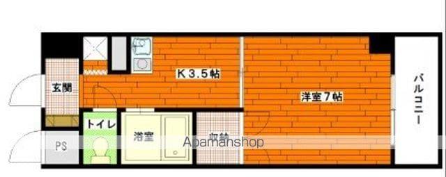 カサ・デ・ソル己斐(1K/7階)の間取り写真