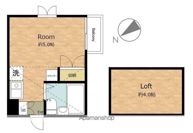 アップルハウス白楽2(1K/1階)の間取り写真