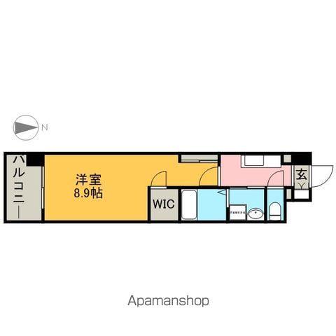 グランドソレイユ名駅(1K/9階)の間取り写真
