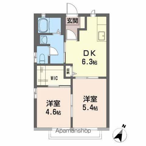 ケンタウルス Β(2DK/1階)の間取り写真