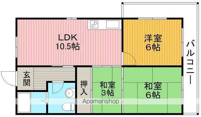 ラ・カーサ上野西(3LDK/3階)の間取り写真