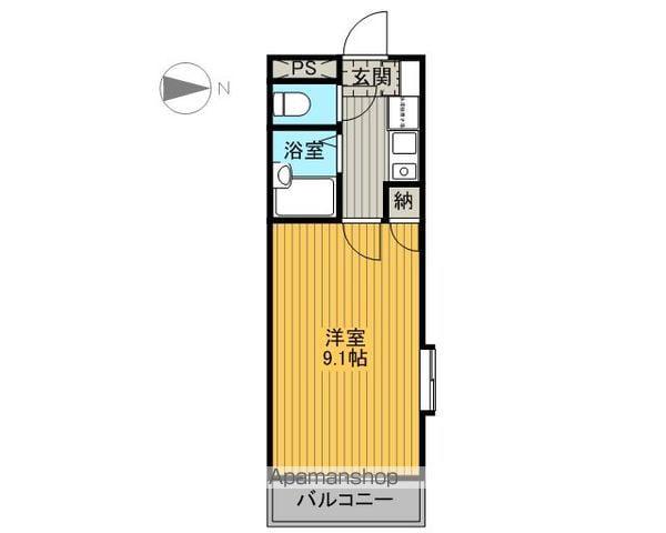 ENGLISH ROSE(1K/2階)の間取り写真