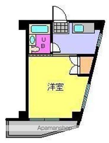 ハイツ浜(1K/1階)の間取り写真