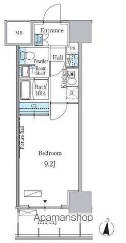 パークアクシス名古屋山王一丁目(1K/10階)の間取り写真